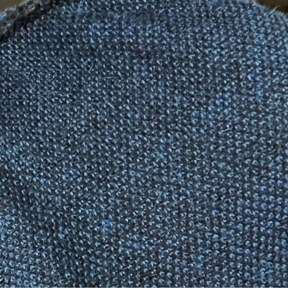 Vtg 60s 70s Houndstooth Blue Black Houndstooth Knit High Waist Stretch Pant M - Picture 8 of 13